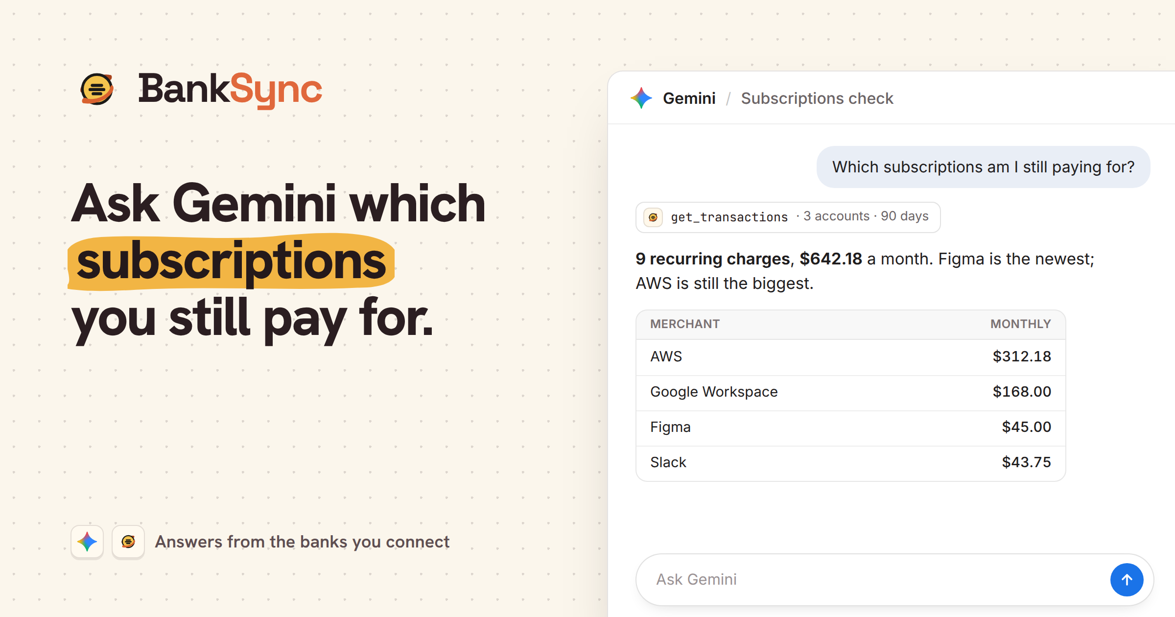 Goenini Gemini에서 지원되는 MyCard 계좌 데이터 이용 | BankSync