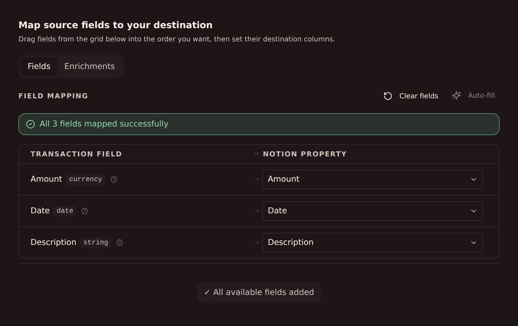 Mapping Bluedot fields into SimpleFIN