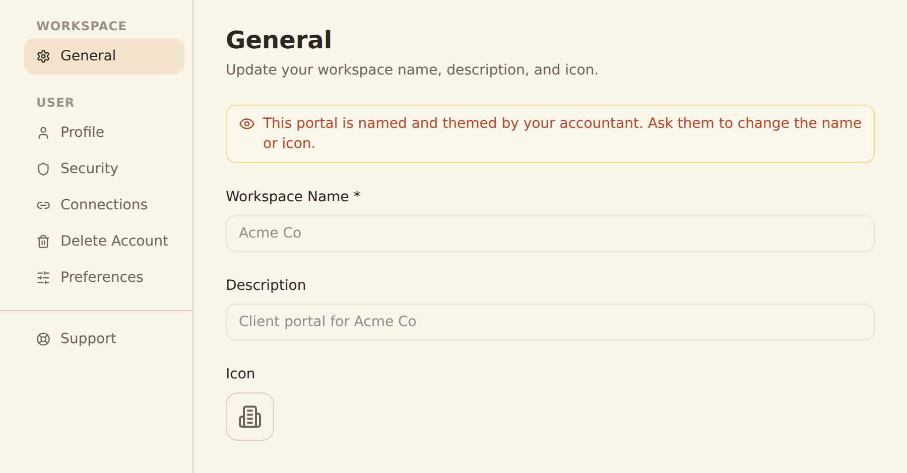What a BankSync client sees inside their own portal